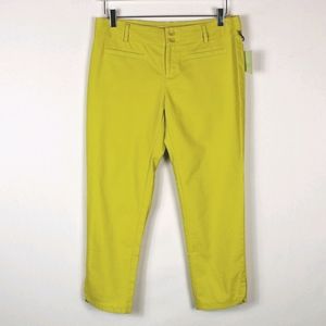 Anthropologie | Yellow crop trouser 8P NWT